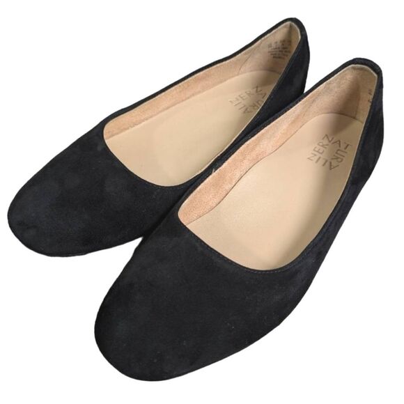 Naturalizer Maxwell black suede leather comfort ballet flats womens 8 wide - Picture 2 of 6